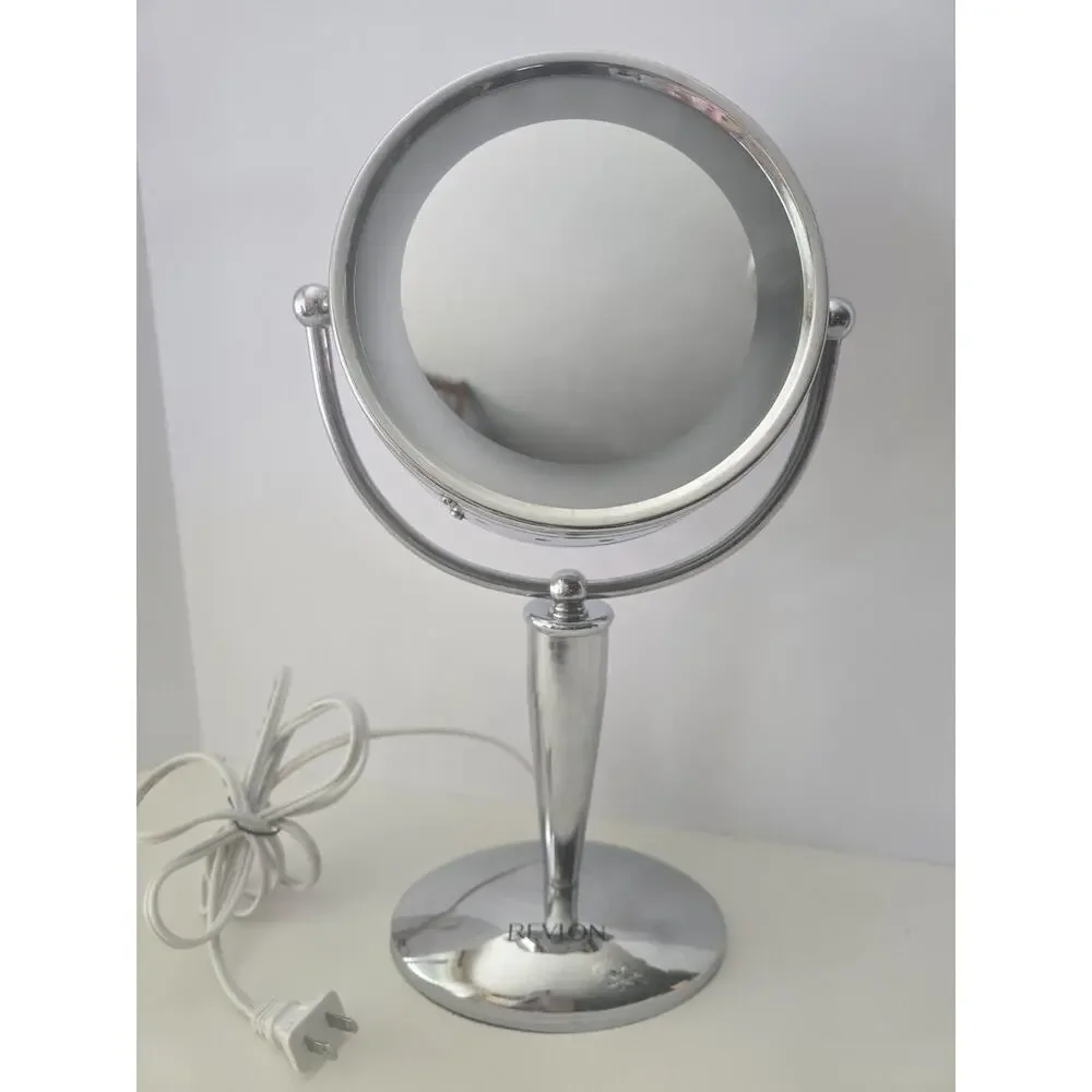 Revlon Lighted Makeup Mirror Dual 5X Magnifying Mirror Chrome